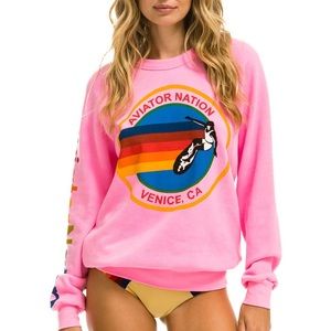 AVIATOR NATION SWEATSHIRT - NEON PINK size XL